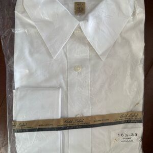 Gold Label White Dress Shirt 16 1/2 x 33….French cuffs